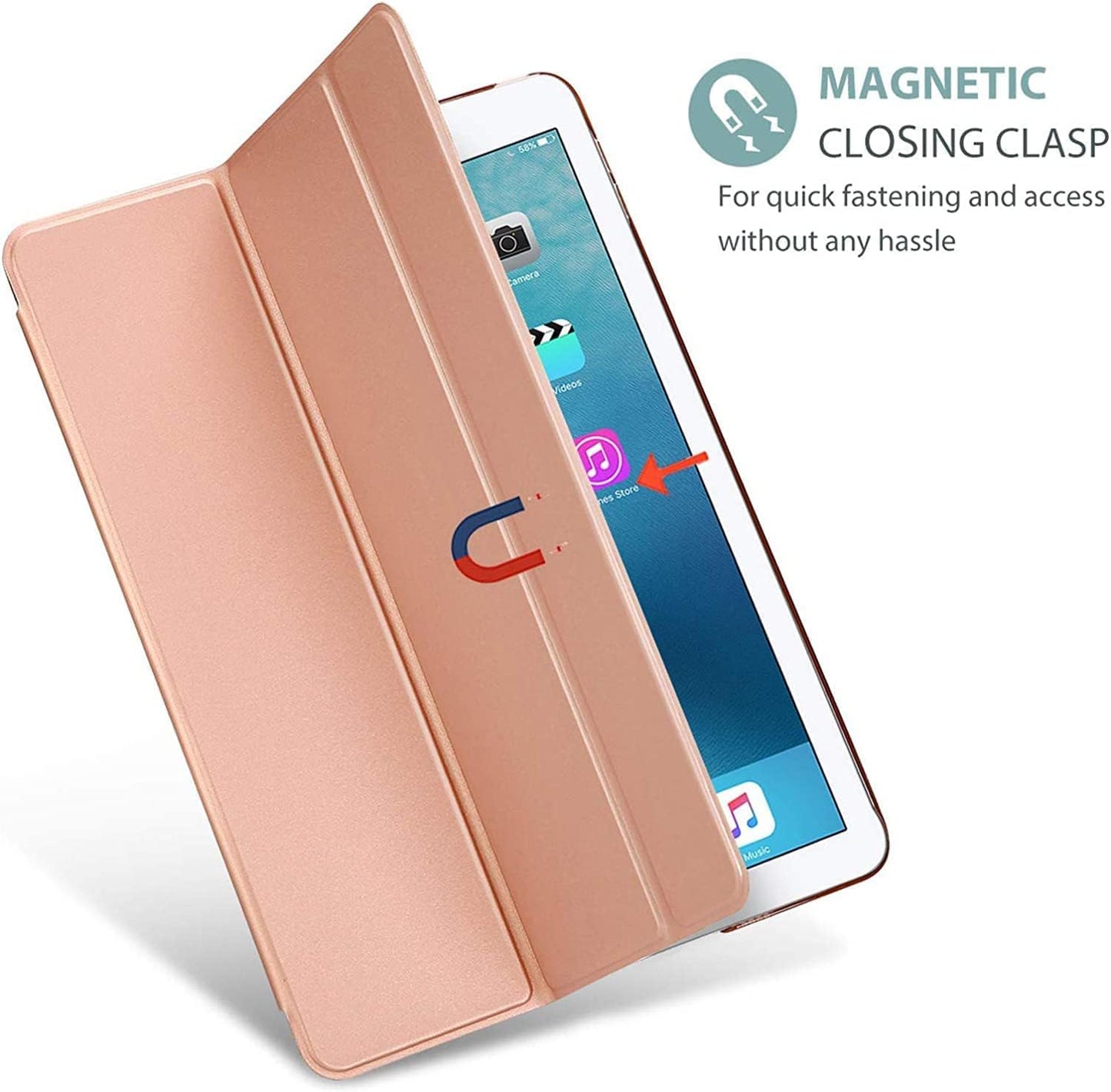 Smart Magnetic Case For New Apple iPad 10.2" (9th Generation 2021) (8th Generation 2020), (7th Generation 2019) Ultra Slim Magnetic Cover