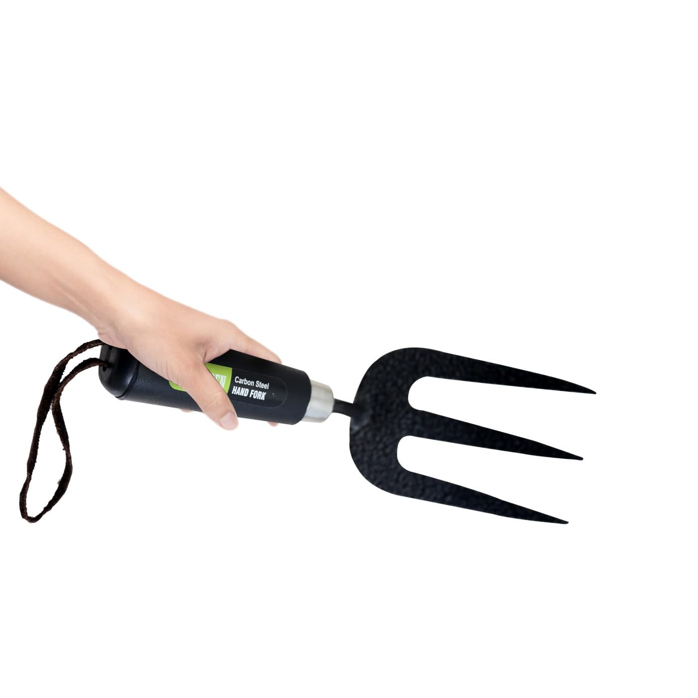 KKTECH Carbon Steel Heavy Duty Hand Fork & Trowel Set – Durable Garden Tools with Ergonomic Handles & Leather Straps