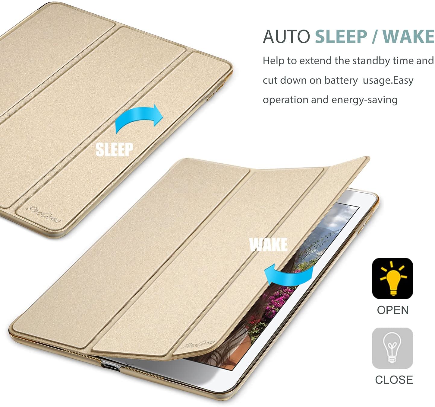 Smart Case for iPad Pro 10.5 (2017) A1701, A1709 - iPad Air 3 (2019) A2152, A2123, A2153, A2154