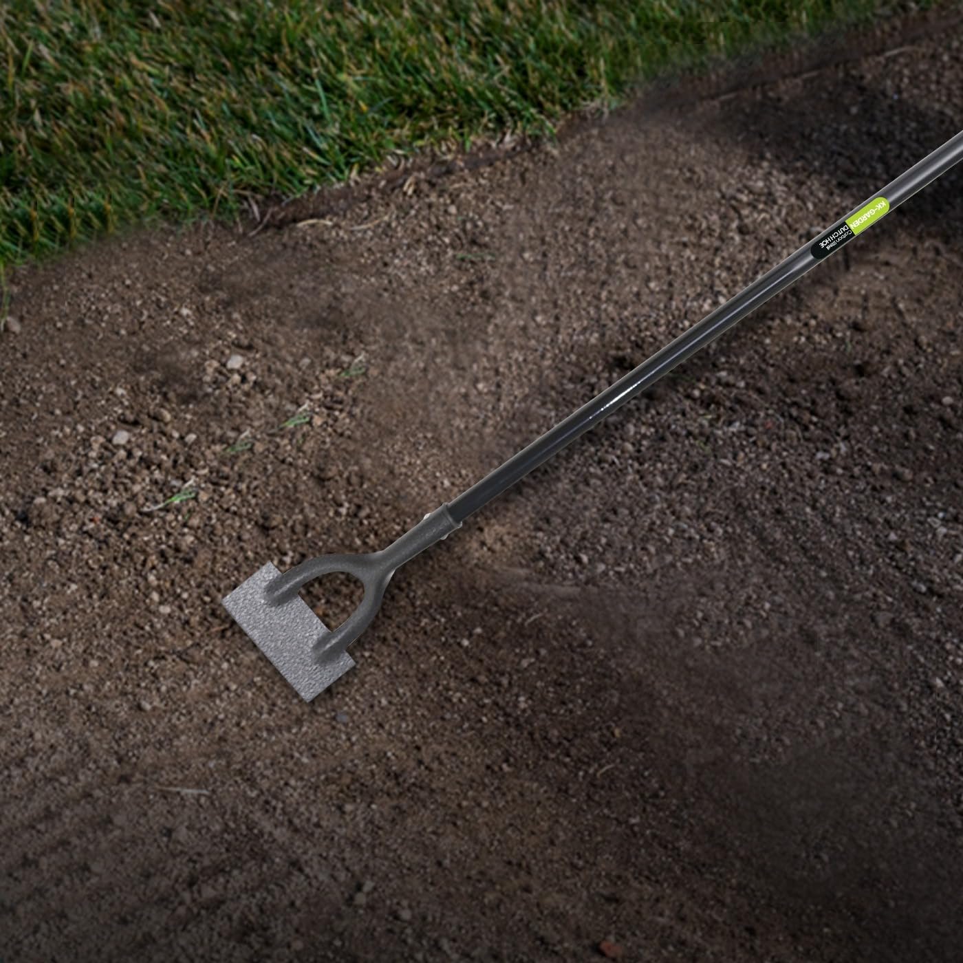 KK-TECH Premium Quality Dutch Hoe - Garden Hoe with Carbon Steel Blade, Ideal Garden Tools for Gardening and Weeding - 130cm Black