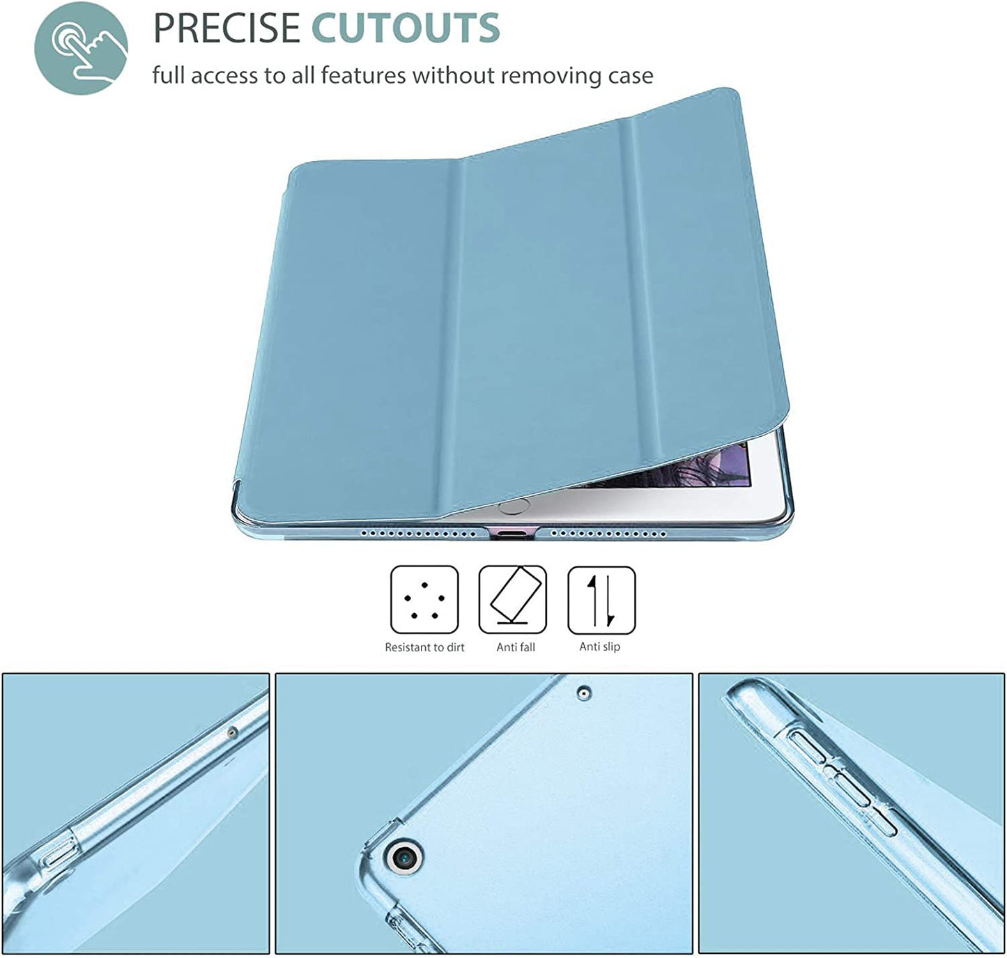 Smart Case for iPad Pro 10.5 (2017) A1701, A1709 - iPad Air 3 (2019) A2152, A2123, A2153, A2154