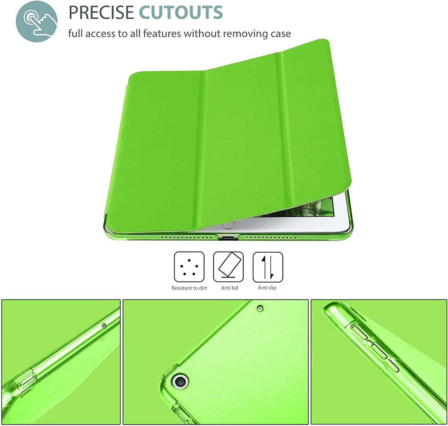 Smart Case for iPad Pro 10.5 (2017) A1701, A1709 - iPad Air 3 (2019) A2152, A2123, A2153, A2154 - Green