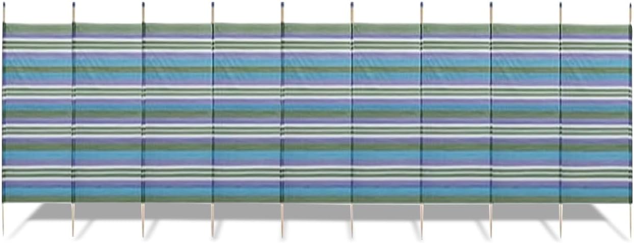 Wind Breaker – Windbreaker Camping, Wind Breaker for Beach, Heavy Duty Outdoor Windbreak Garden Privacy Screen, 10 Pole Tall Wooden Panel Shelter - 10 Pole (5ft x 20ft)