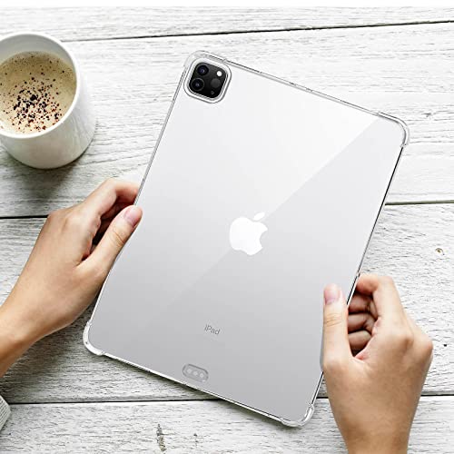 Case Fit for iPad Pro 11 2020&2018, Clear TPU Back Cover, Slim-Fit Shell Case for iPad Pro 11 2020