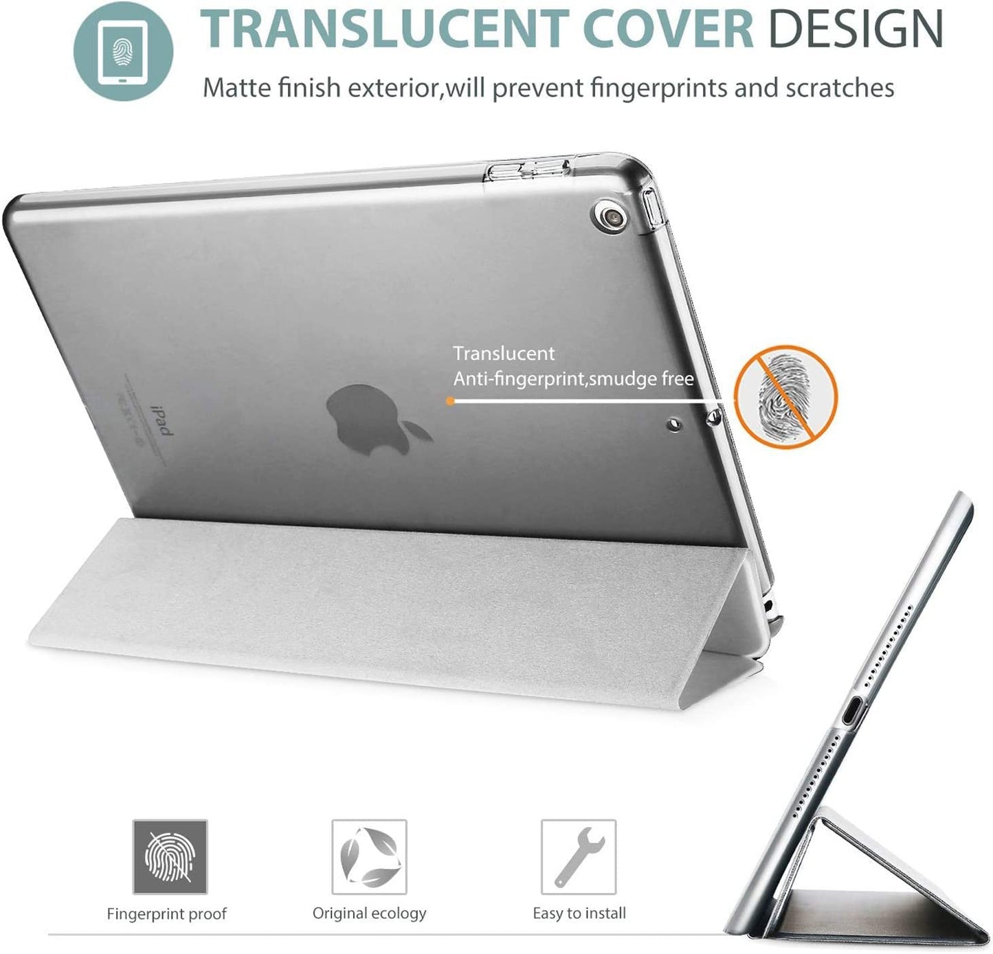 Smart Case for iPad Pro 10.5 (2017) A1701, A1709 - iPad Air 3 (2019) A2152, A2123, A2153, A2154