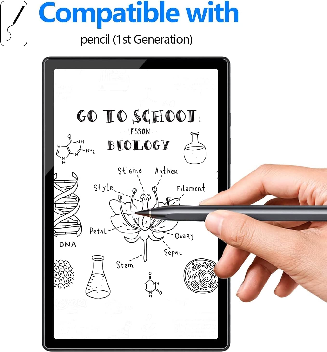 2 Pack Screen Protector Compatible with Samsung Galaxy Tab A7 (10.4-Inch, 2020 Model, SM-T500/ T505/ T507), Tempered Glass Film