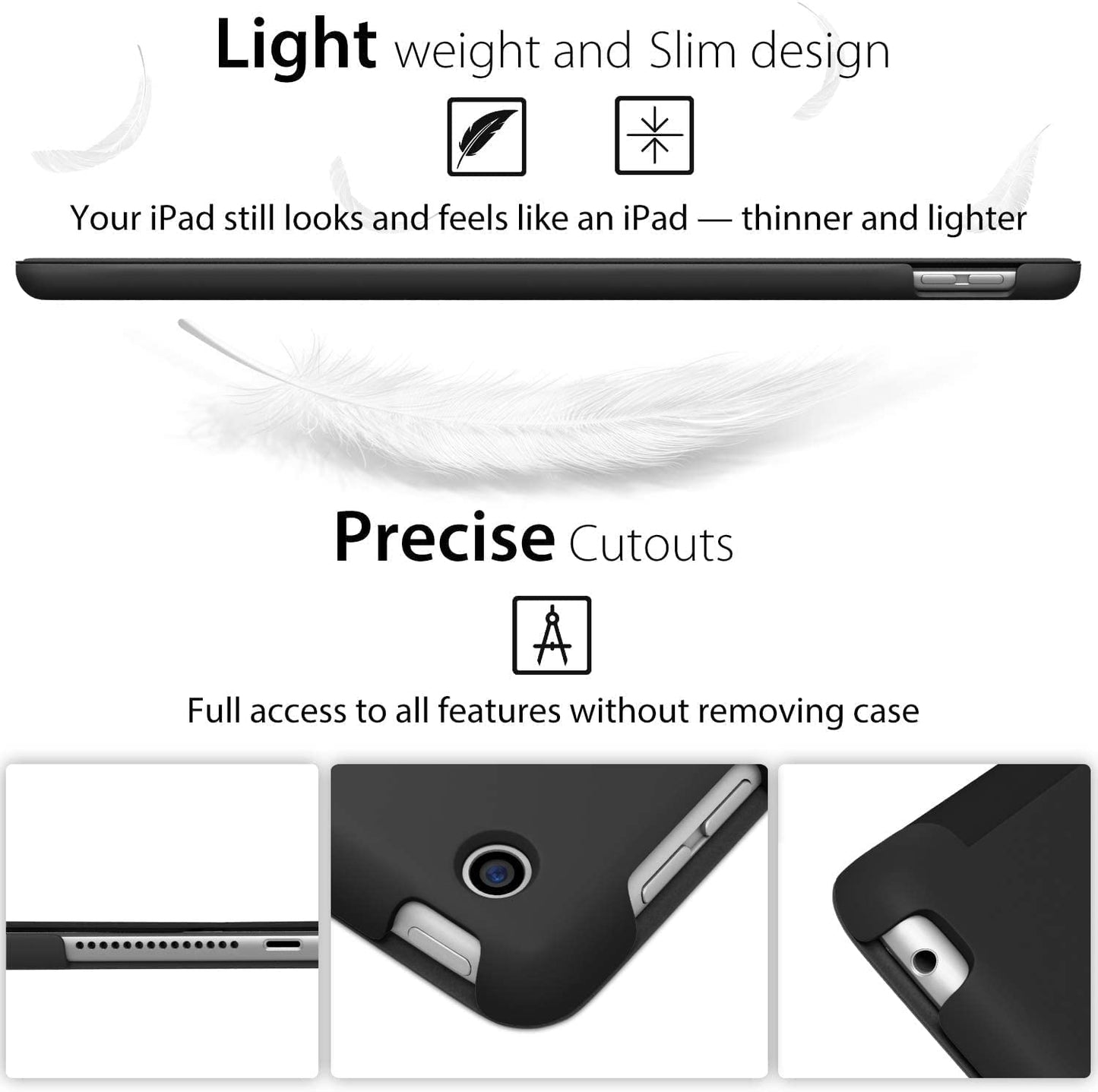Smart Case for iPad 9.7 5th Generation (2017) A1822, A1823