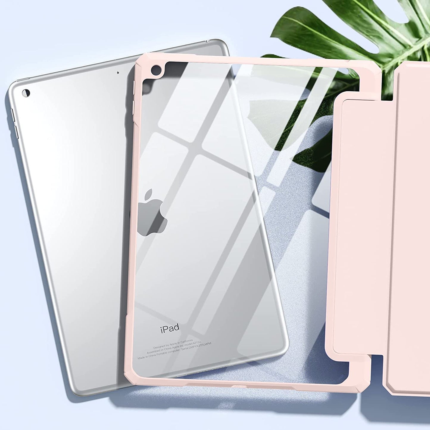 Case for iPad 9th 8th 7th Generation (2021/2020/2019) 10.2 Inch Case, Slim Lightweight Translucent Back Protective Smart Stand Case Cover, with Pencil Holder & Auto Wake/Sleep