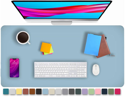 KKTECH Premium Leather Desk Mat, Water Proof, Easy Cleaning, Anti-Slip Desk Pad for Laptop, Keyboard Mat and Mouse Mats for Desk, Writing Easily