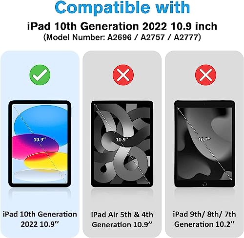 KKTECH iPad 10th generation screen protector 10.9 inch 2022, Tempered Glass iPad screen protector 10th Generation Screen Film Clear Guard for iPad 10 [2 PACK]