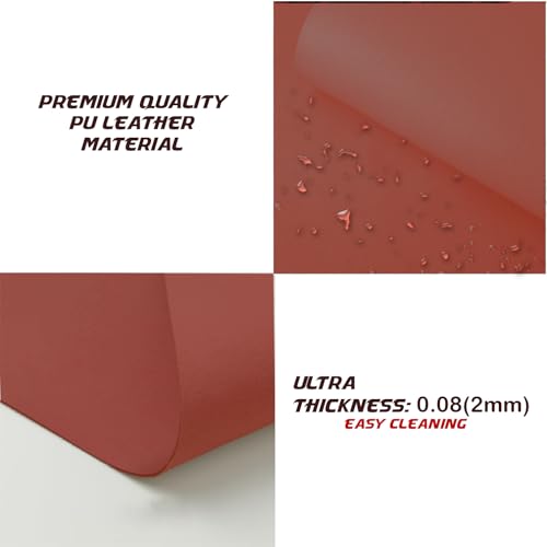 KKTECH Premium Leather Desk Mat, Water Proof, Easy Cleaning, Anti-Slip Desk Pad for Laptop, Keyboard Mat and Mouse Mats for Desk, Writing Easily