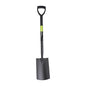 KKTECH Digging Spade - Heavy-Duty, Rust-Resistant, One-Piece Carbon-Fibre Garden Spade with Durable Plastic Handle, Lightweight Spades for Gardening - Ideal Garden Spades for Gardening Tasks - Black