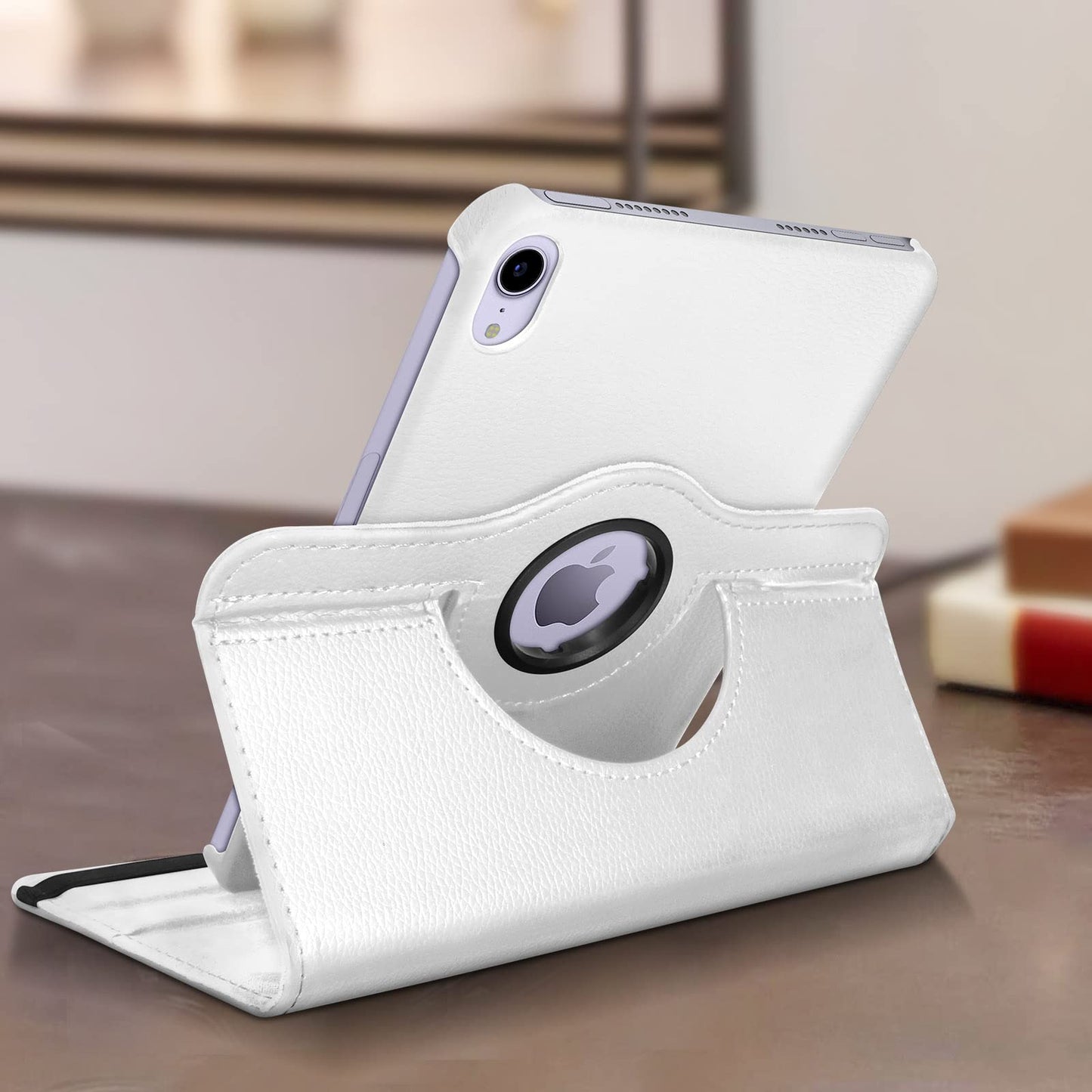 MetaCloud iPad Mini 8.3 2021 6th Generation Case, 360 Degree Rotating PU Leather Protective Multi-Angle Kickstand Folio Hard Back Cover Case for iPad Mini 6th Gen 8.3" 2021 Release