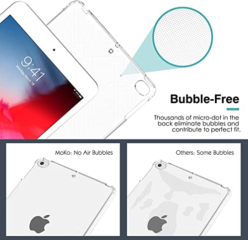 Case for iPad iPad Mini 5 2019 (5th Generation 7.9-inch) iPad Mini 4 2015 - Clear Grip Soft Flexible Transparent TPU Skin Shockproof Bumper Back Cover Protector
