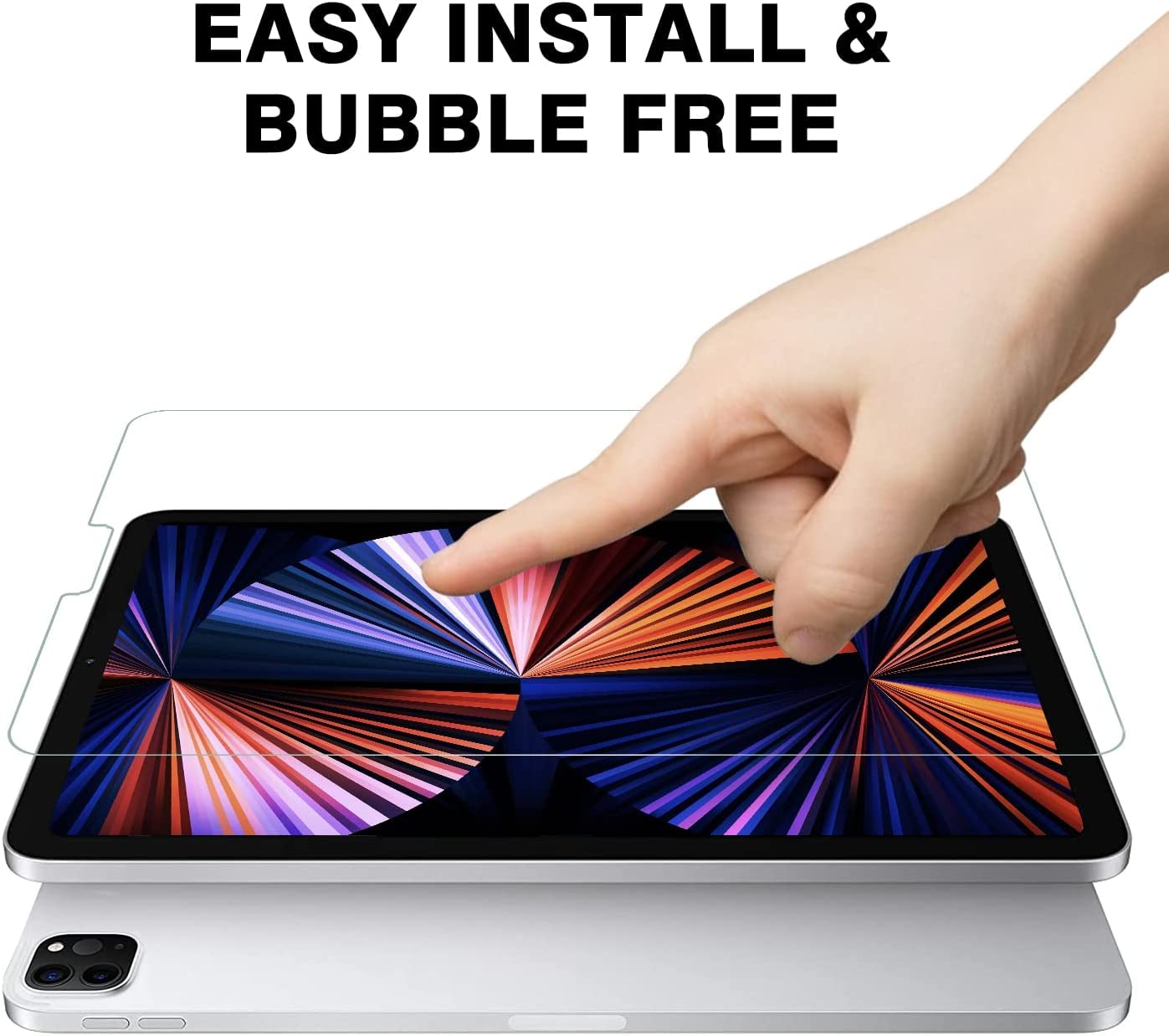 9H Tempered Glass Screen Protector for iPad 12.9 Inch 2022/2021/2020/2018 (6th/5th/4th/3rd) Generation [HD clear Retina Display] [2 PACK]