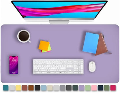 KKTECH Premium Leather Desk Mat, Water Proof, Easy Cleaning, Anti-Slip Desk Pad for Laptop, Keyboard Mat and Mouse Mats for Desk, Writing Easily