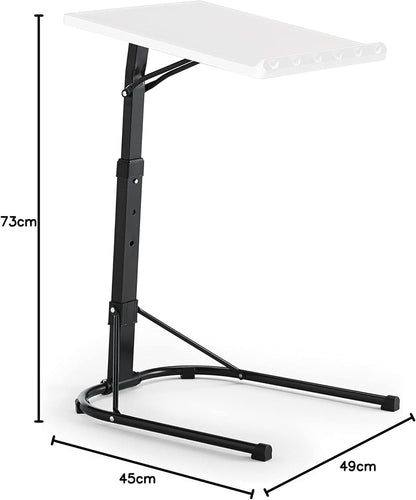 KKTECH Adjustable Table - Space-Saving Computer Table with Metal Legs, Foldable Design - Versatile Folding Tables Small for Home Office and Study, Perfect for Compact Spaces