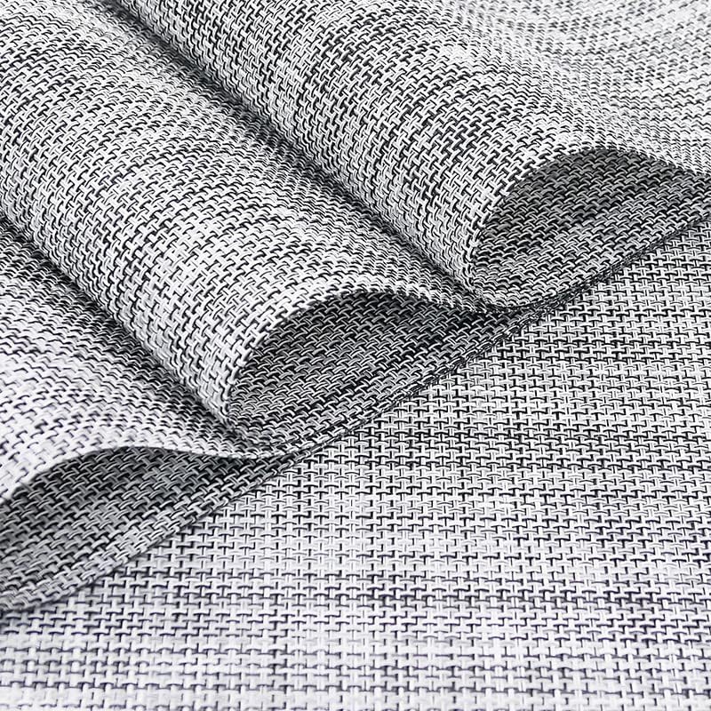 KKTECH Placemats Set of 6, Washable Non-slip Heat Insulation Woven Vinyl Place Mats for Table, Elegant Table Mats for Kitchen and Dining Room, Perfect for Home Decor (18"x12")