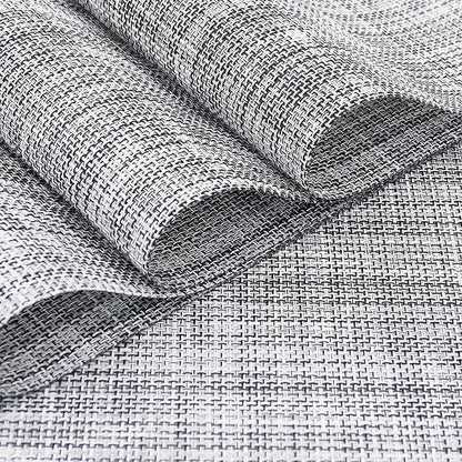 KKTECH Placemats Set of 6, Washable Non-slip Heat Insulation Woven Vinyl Place Mats for Table, Elegant Table Mats for Kitchen and Dining Room, Perfect for Home Decor (18"x12")