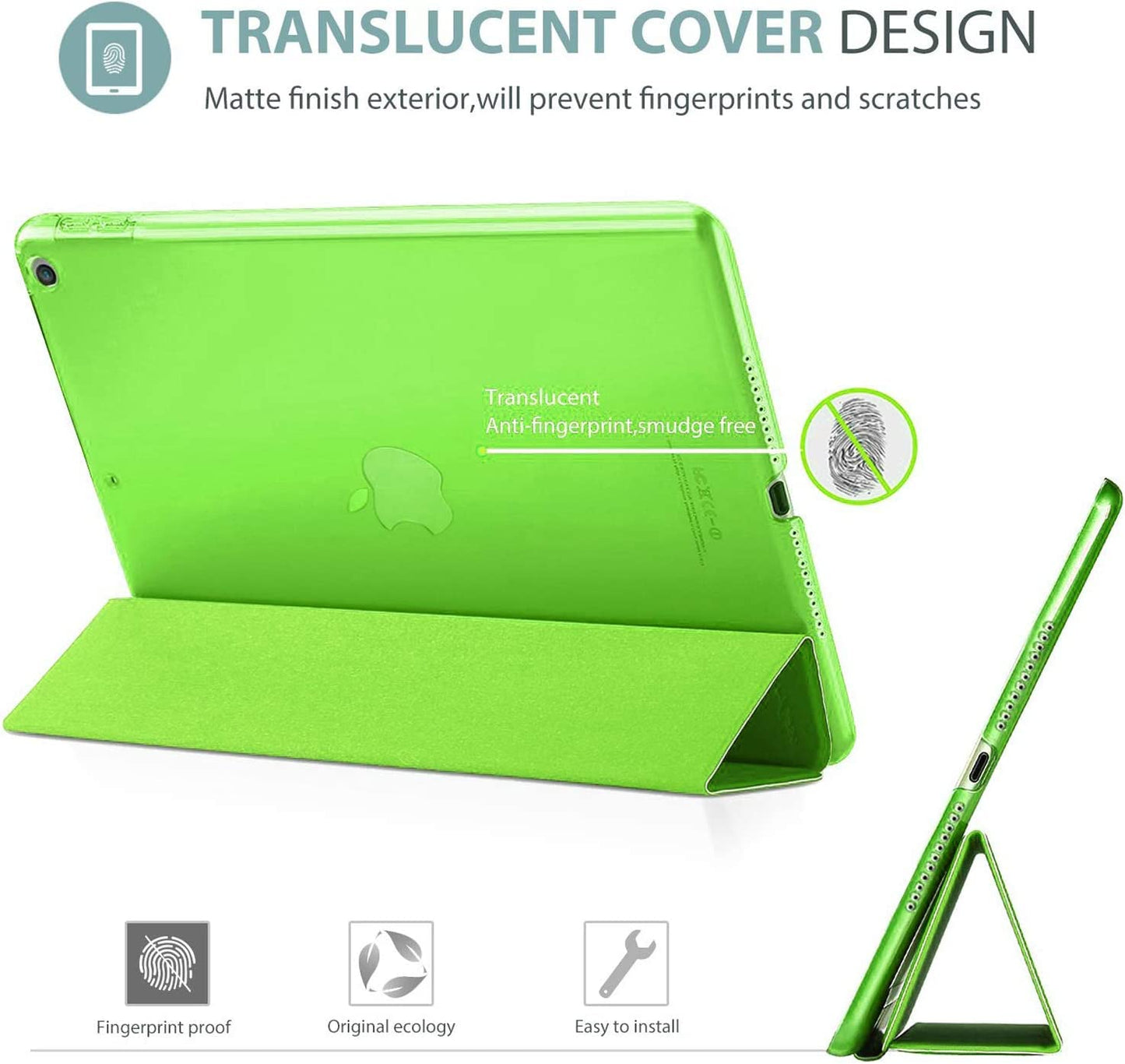 Smart Case for iPad Pro 10.5 (2017) A1701, A1709 - iPad Air 3 (2019) A2152, A2123, A2153, A2154 - Green
