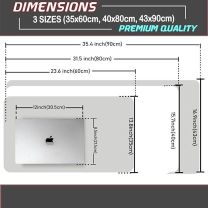 KKTECH Premium Leather Desk Mat, Water Proof, Easy Cleaning, Anti-Slip Desk Pad for Laptop, Keyboard Mat and Mouse Mats for Desk, Writing Easily