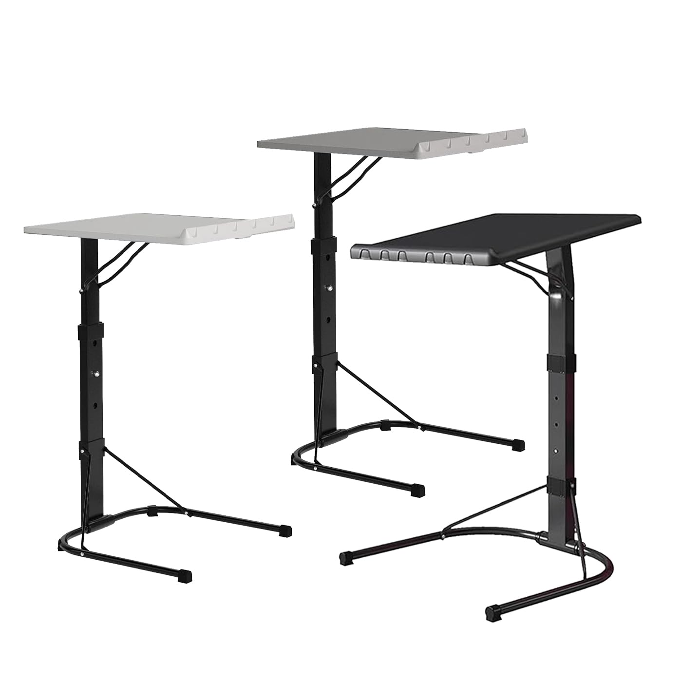 KKTECH Adjustable Table - Space-Saving Computer Table with Metal Legs, Foldable Design - Versatile Folding Tables Small for Home Office and Study, Perfect for Compact Spaces