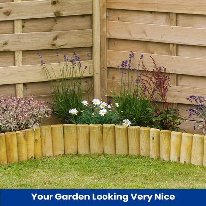 KKTECH Lawn Edging - Flexible Garden Fence Roll Log for Garden Edging and Garden Edging Border, Durable Outdoor Landscape Border, Easy Installation for Landscaping Projects 1.8m x 15cm