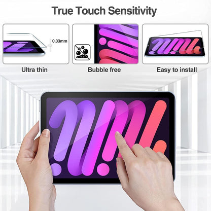 KKTECH Pack of 2 Tempered Glass Screen Protector for iPad Mini 6 8.3" Inch 2021,iPad Mini 6th Generation iPad Mini 2021 [Ultra Clear] [Anti Scratch] [9H Hardness]