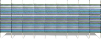 Wind Breaker – Windbreaker Camping, Wind Breaker for Beach, Heavy Duty Outdoor Windbreak Garden Privacy Screen, 10 Pole Tall Wooden Panel Shelter - 10 Pole (5ft x 20ft)