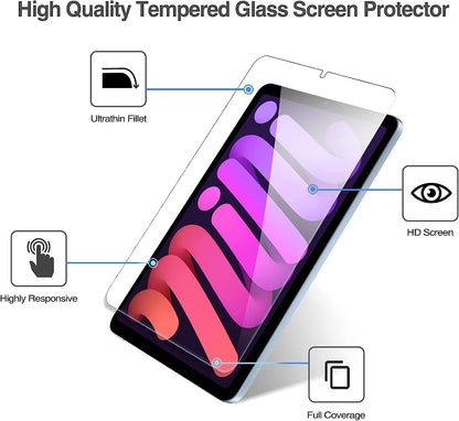 KKTECH Pack of 2 Tempered Glass Screen Protector for iPad Mini 6 8.3" Inch 2021,iPad Mini 6th Generation iPad Mini 2021 [Ultra Clear] [Anti Scratch] [9H Hardness]