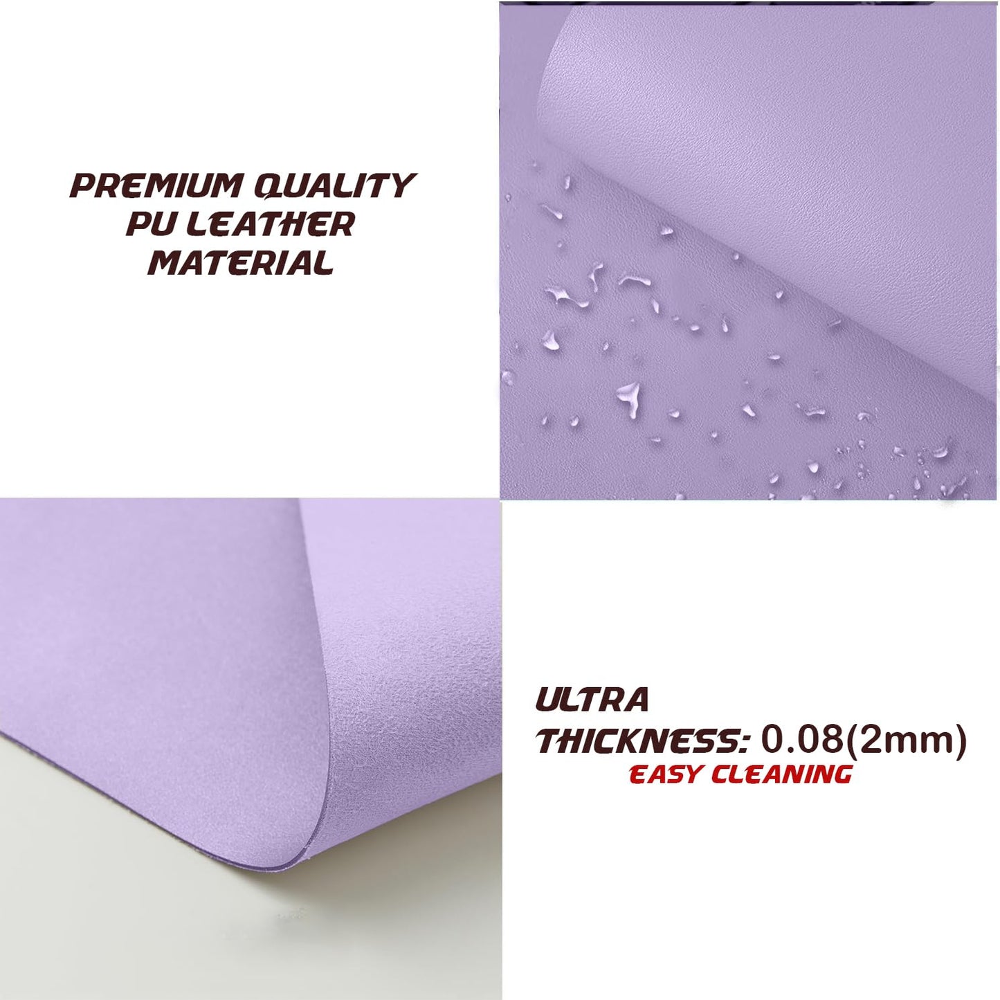 KKTECH Premium Leather Desk Mat, Water Proof, Easy Cleaning, Anti-Slip Desk Pad for Laptop, Keyboard Mat and Mouse Mats for Desk, Writing Easily