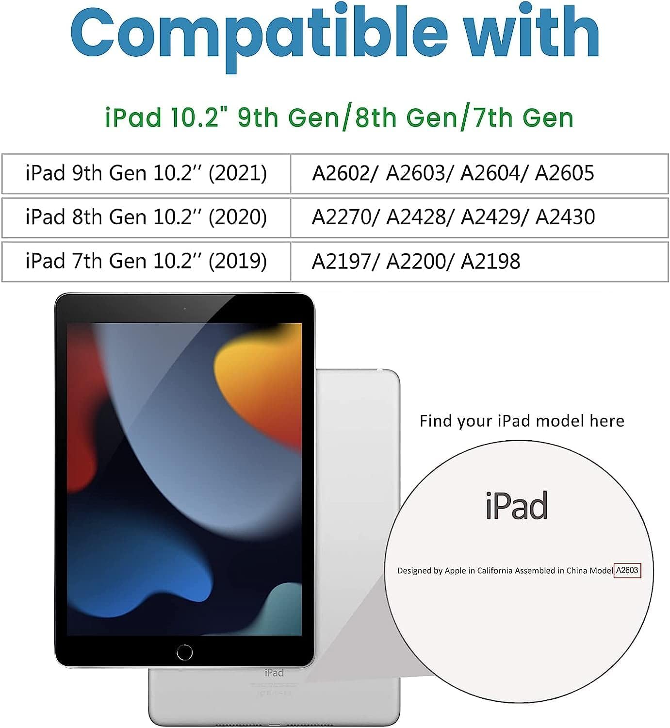 KKTECH iPad 9th generation screen protector for Apple iPad 9th 8th 7th Generation 10.2 (2021, 2020, 2019 Models) [Ultra Clear HD] [Anti Scratch] [Bubble-Free] [9H Hardness] [2 Pack]