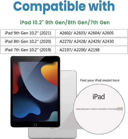 KKTECH iPad 9th generation screen protector for Apple iPad 9th 8th 7th Generation 10.2 (2021, 2020, 2019 Models) [Ultra Clear HD] [Anti Scratch] [Bubble-Free] [9H Hardness] [2 Pack]