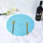 KKTECH Round Braided Placemats Set Of 4 For Dining Table, Waterproof and Washable Circle Table Mats - Non-Slip Heat-Resistant Vinyl Place Mats - 15 Inches Diameter