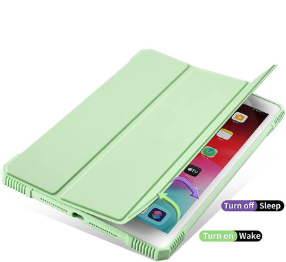 Smart Protective Case for iPad 8th/7th Generation 10.2 Inch, Shock Proof with Auto Wake/Sleep and Translucent Frosted Hard Back Cover