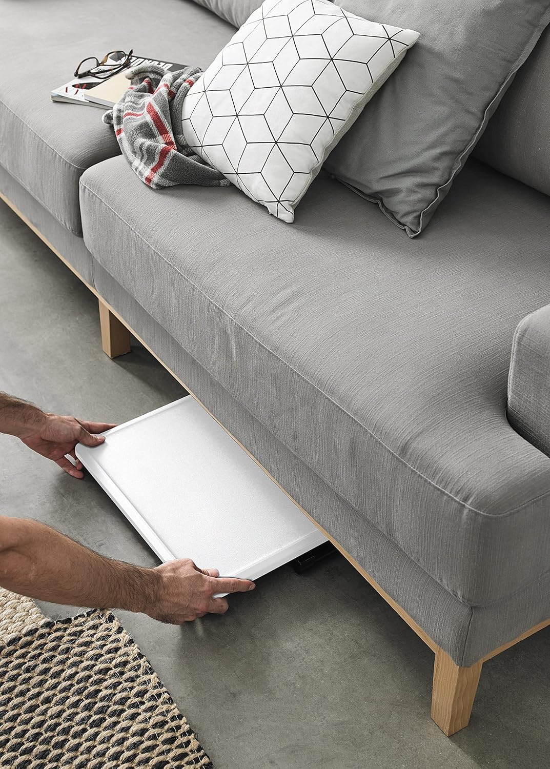 KKTECH Adjustable Table - Space-Saving Computer Table with Metal Legs, Foldable Design - Versatile Folding Tables Small for Home Office and Study, Perfect for Compact Spaces