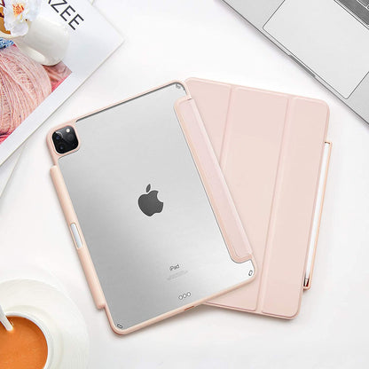 Smart Protective Case for iPad Pro 11 2020/2018, Support Apple Pencil 2, Shock Proof with Auto Wake/Sleep Function and Frosted Translucent Hard Back Cover