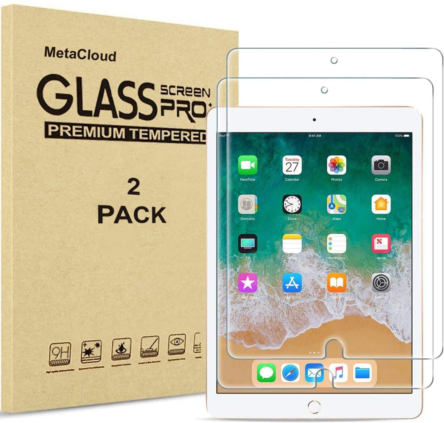 [2 PACK] Screen Protector for iPad Mini 4/5 (2015, 2019) Tempered Glass