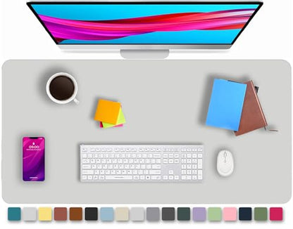 KKTECH Premium Leather Desk Mat, Water Proof, Easy Cleaning, Anti-Slip Desk Pad for Laptop, Keyboard Mat and Mouse Mats for Desk, Writing Easily