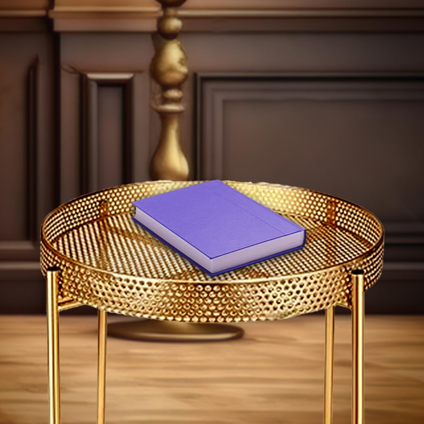KKTECH Round Coffee Table - Elegant Side Table for Living Room, Modern Coffee Tables with Durable Finish, Stylish and Functional Design for Home Decor, Perfect Accent Piece for Any Space 47x43x43cm