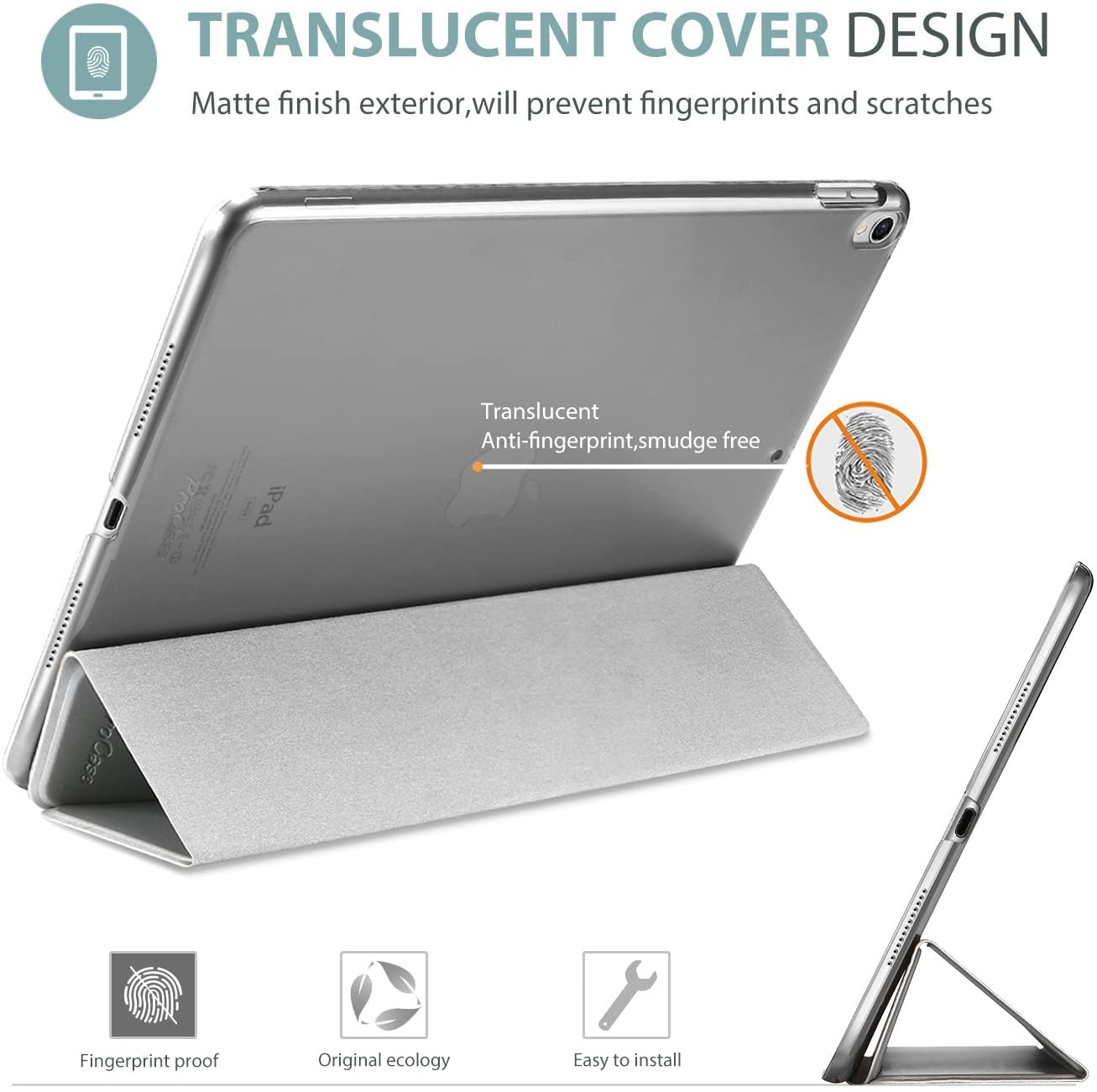 Smart Case for iPad Pro 10.5 (2017) A1701, A1709 - iPad Air 3 (2019) A2152, A2123, A2153, A2154