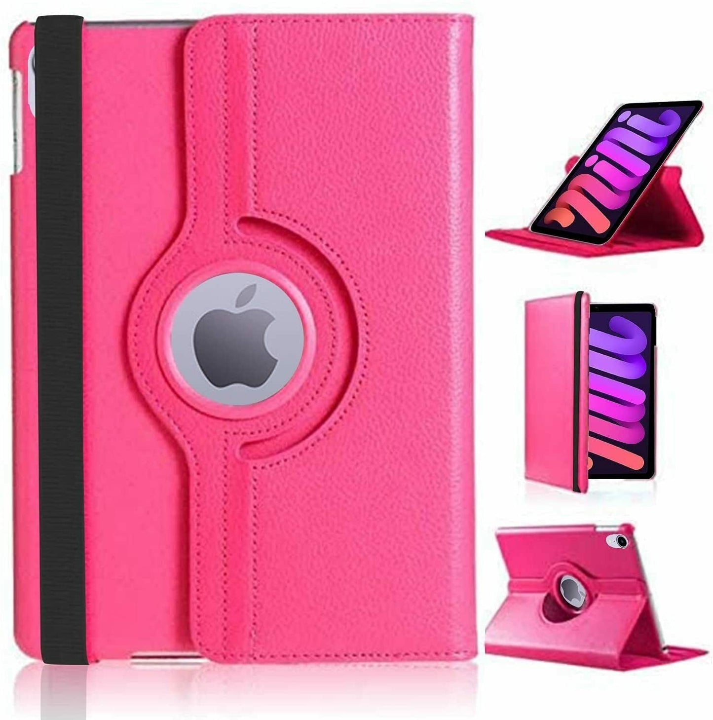 MetaCloud iPad Mini 8.3 2021 6th Generation Case, 360 Degree Rotating PU Leather Protective Multi-Angle Kickstand Folio Hard Back Cover Case for iPad Mini 6th Gen 8.3" 2021 Release