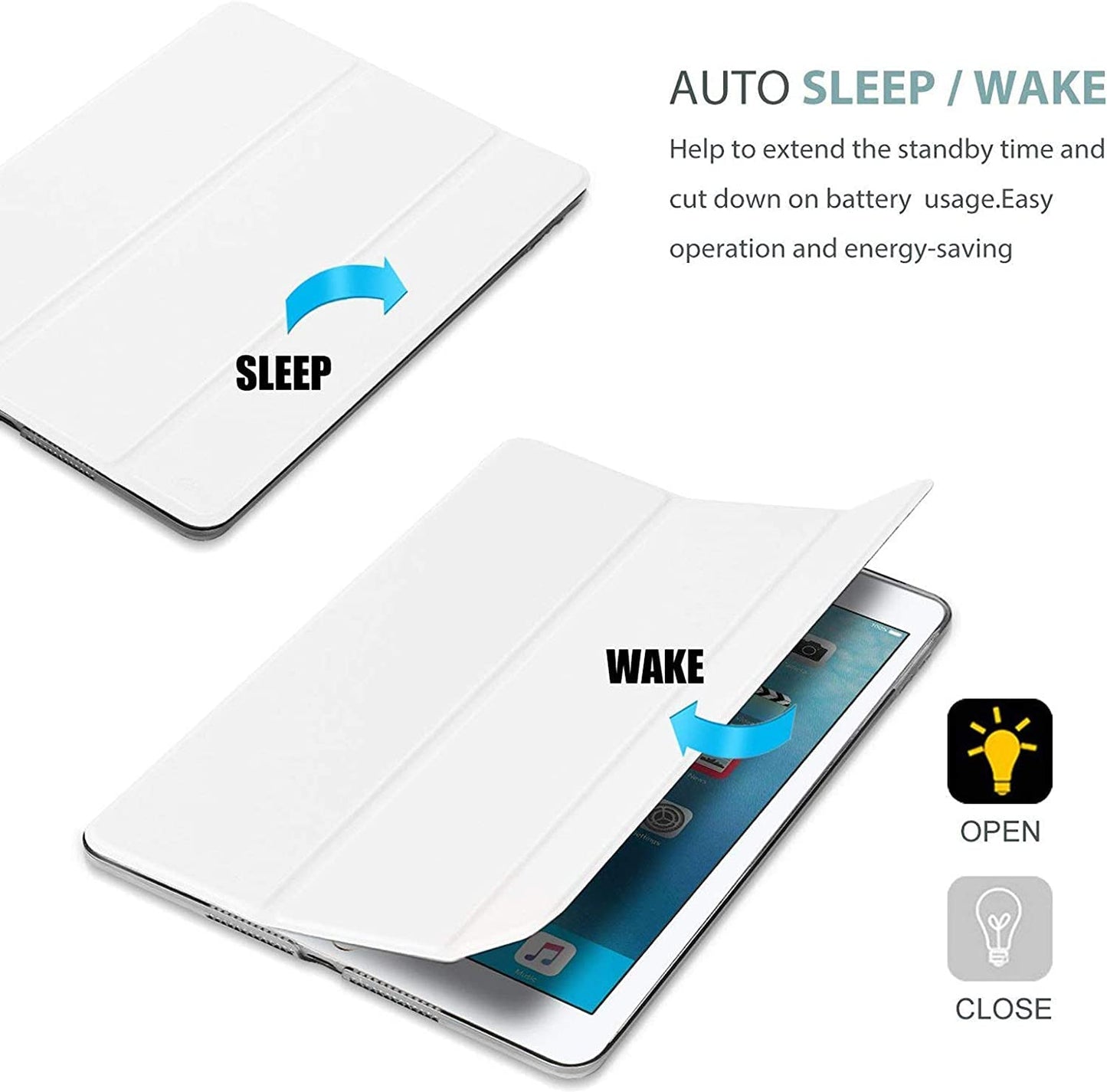 Smart Case for iPad Pro 10.5 (2017) A1701, A1709 - iPad Air 3 (2019) A2152, A2123, A2153, A2154