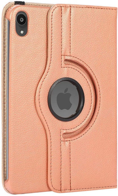 MetaCloud iPad Mini 8.3 2021 6th Generation Case, 360 Degree Rotating PU Leather Protective Multi-Angle Kickstand Folio Hard Back Cover Case for iPad Mini 6th Gen 8.3" 2021 Release