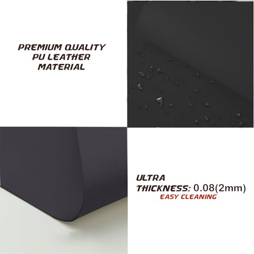 KKTECH Premium Leather Desk Mat, Water Proof, Easy Cleaning, Anti-Slip Desk Pad for Laptop, Keyboard Mat and Mouse Mats for Desk, Writing Easily