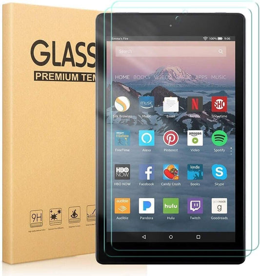 KKTECH Screen Protector for Amazon Fire HD 8 2020/HD 8 plus 2020 8.0-Inch, Clear Tempered Glass Flim Bubble-Free Anti-Scratch Screen Protectors for Fire HD 8 plus 2020 [2 Pack]