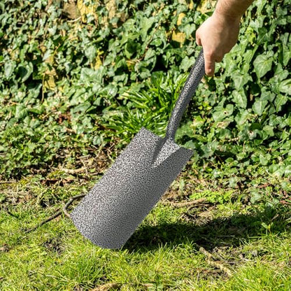 KKTECH Digging Spade - Heavy-Duty, Rust-Resistant, One-Piece Carbon-Fibre Garden Spade with Durable Plastic Handle, Lightweight Spades for Gardening - Ideal Garden Spades for Gardening Tasks - Black