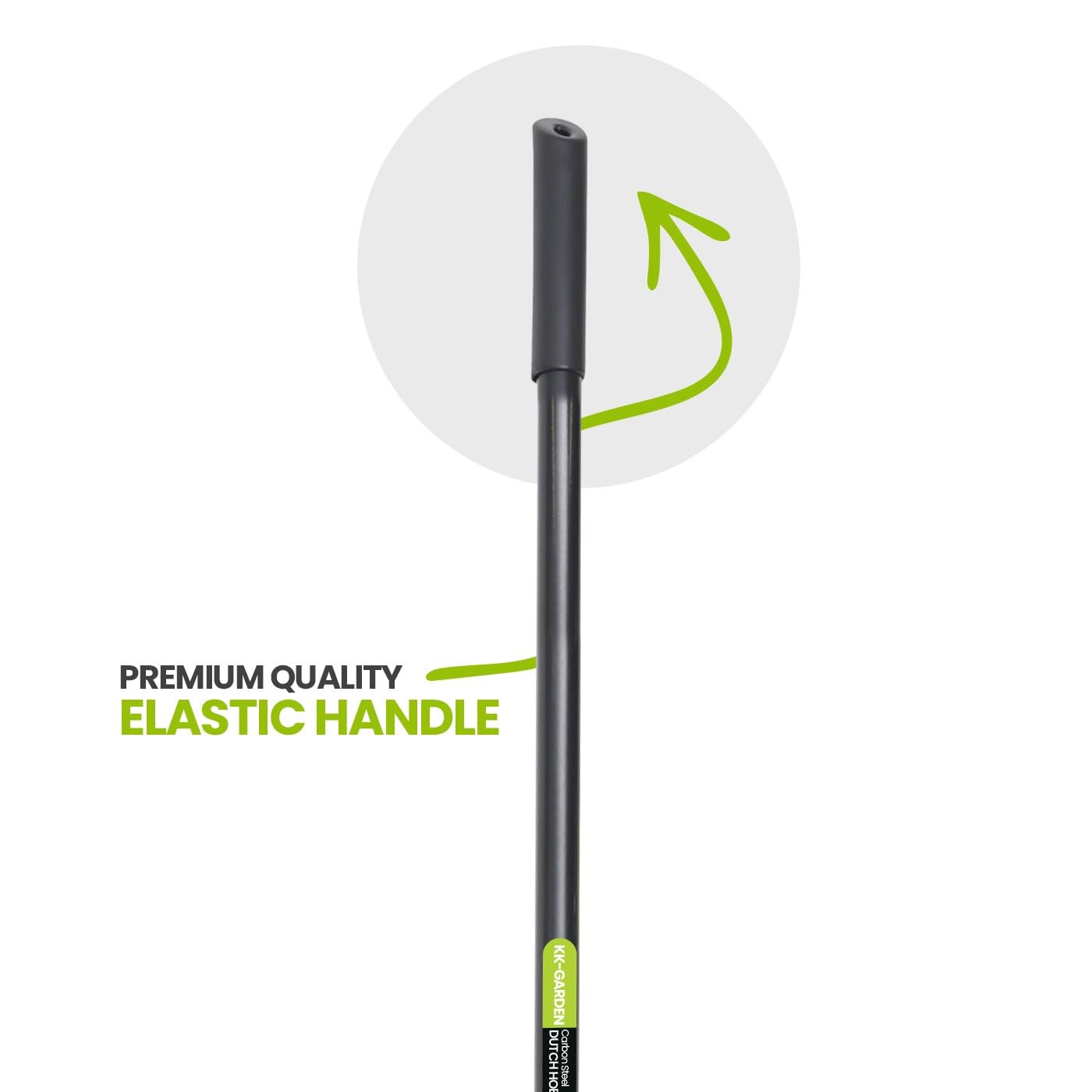 KK-TECH Premium Quality Dutch Hoe - Garden Hoe with Carbon Steel Blade, Ideal Garden Tools for Gardening and Weeding - 130cm Black