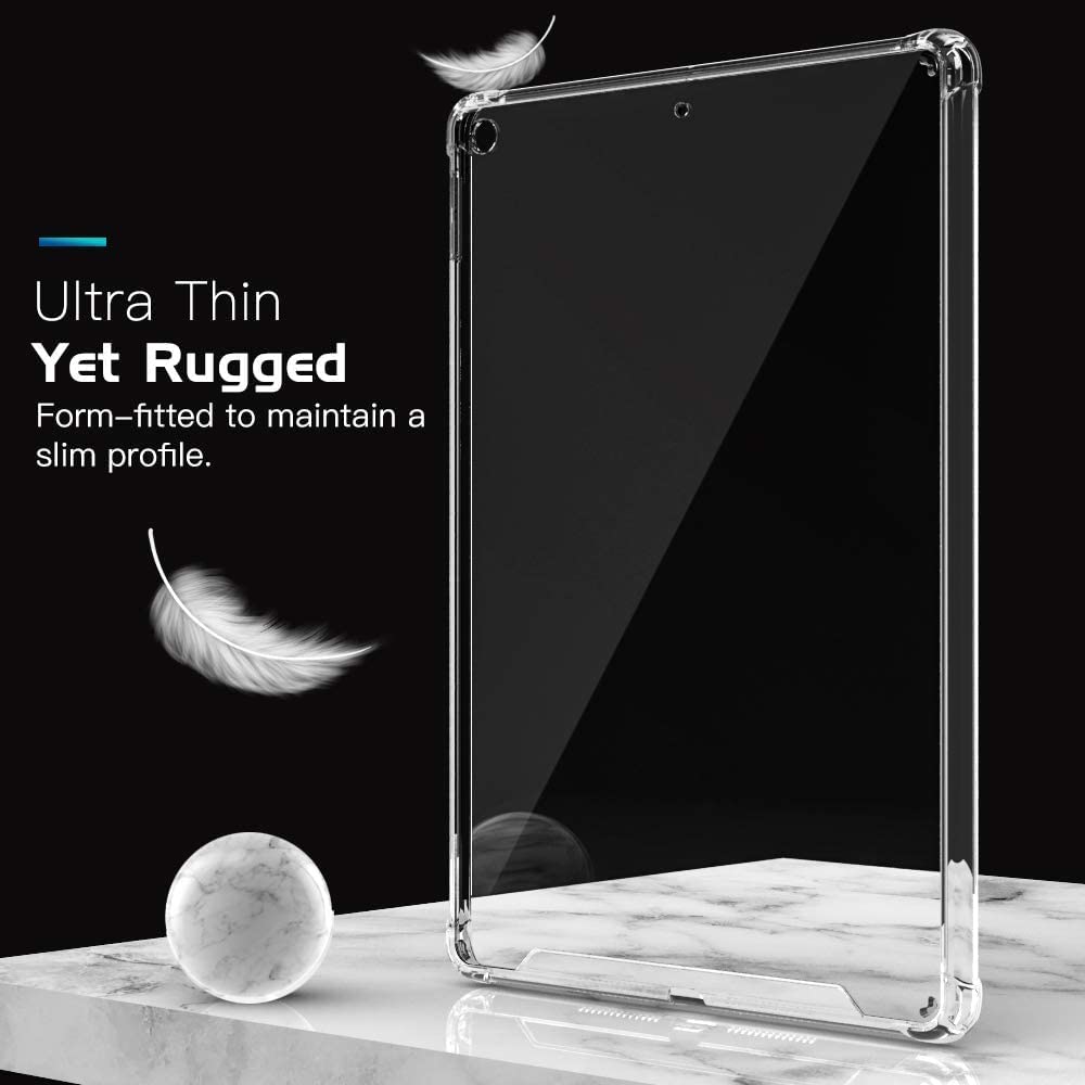 Case for iPad 9th Generation Case 2021/iPad 8th Generation 2020/7th Generation 2019, Matte Case for iPad 10.2 [Compatible with Smart Keyboard & Smart Cover] [Slim Back Cover Case], Translucent