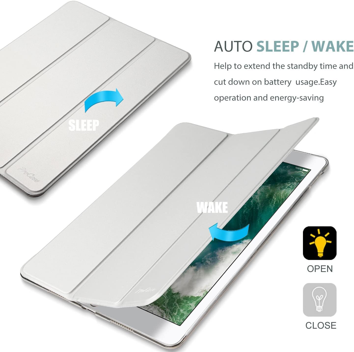 Smart Case for iPad Pro 10.5 (2017) A1701, A1709 - iPad Air 3 (2019) A2152, A2123, A2153, A2154